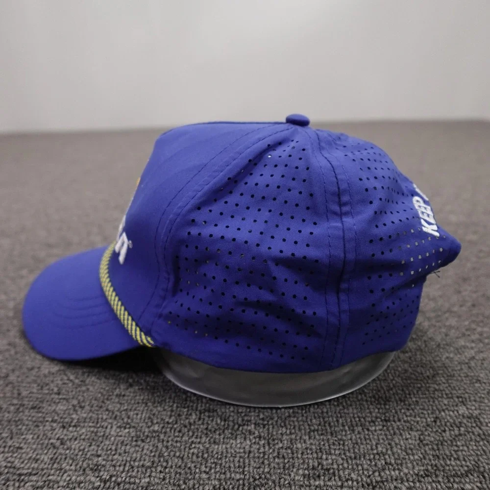 Twisted Tea Hat Cap Snap Back Mens One Size Blue Rope Perforated Baseball Beer